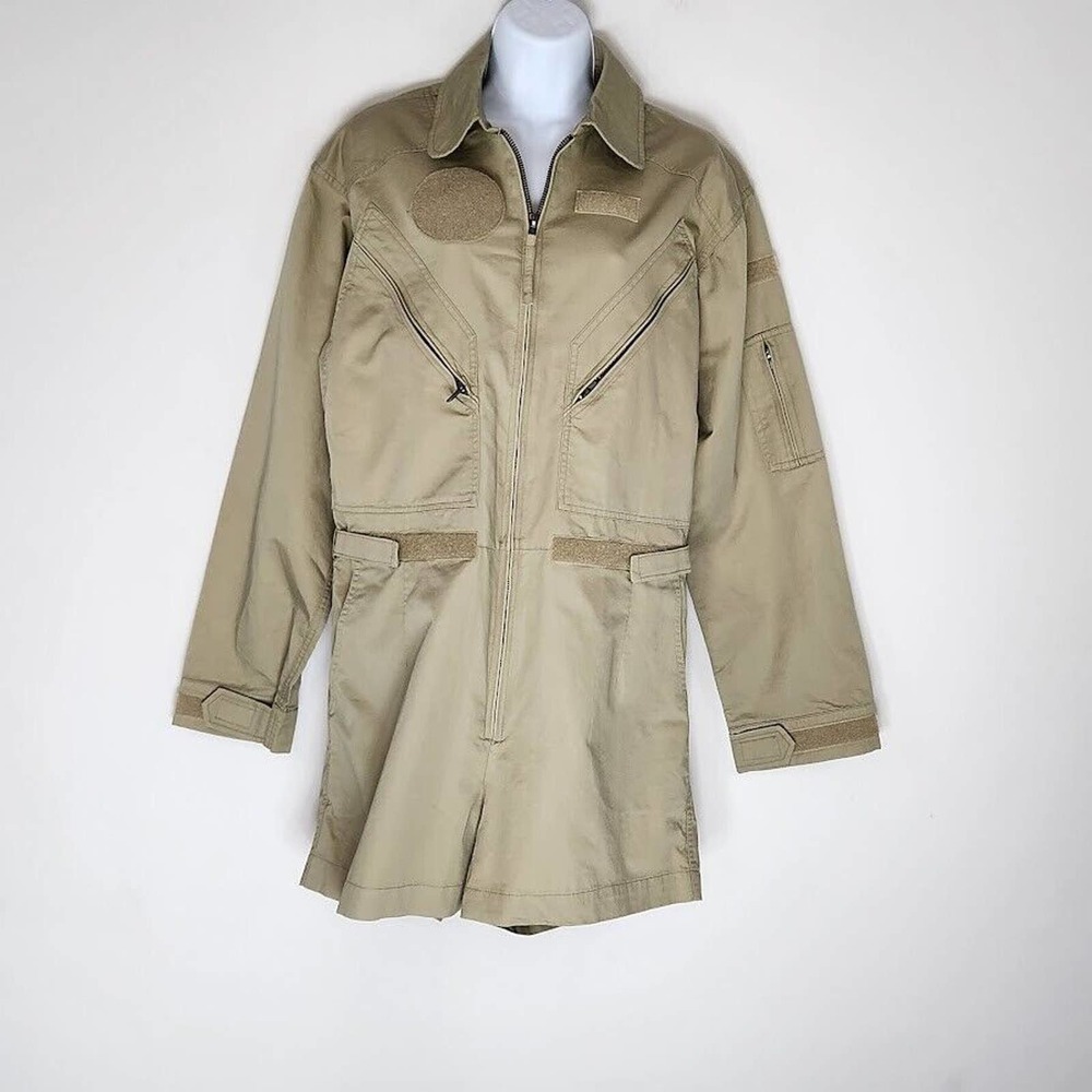 Good American Flight Suit Romper Women's Size 1 Postal Khaki New With Tags